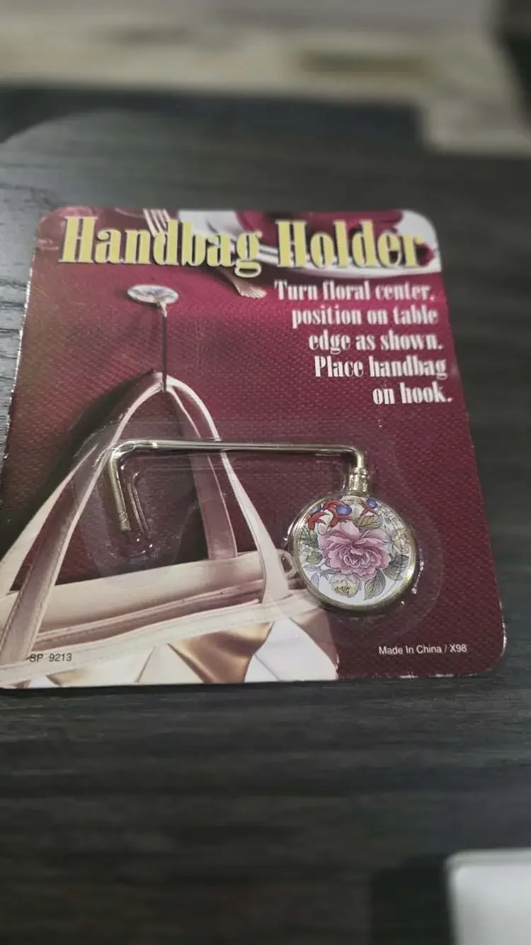 Vintage handbag Holder Purse Caddy Restaurant Purse Keeper New Victorian Floral